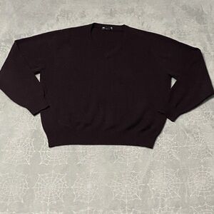 Kirkland Signature Sweater Mens L Purple Pullover Cashmere V-Neck Minimalist